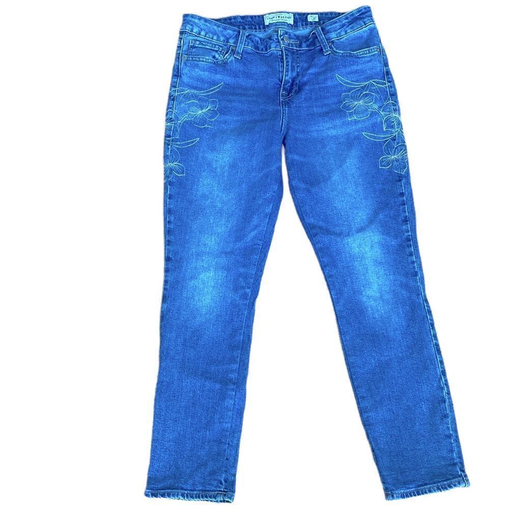 LUCKY BRAND | "Lolita" SkinnyAnkle  Embroidered Jeans Size 8